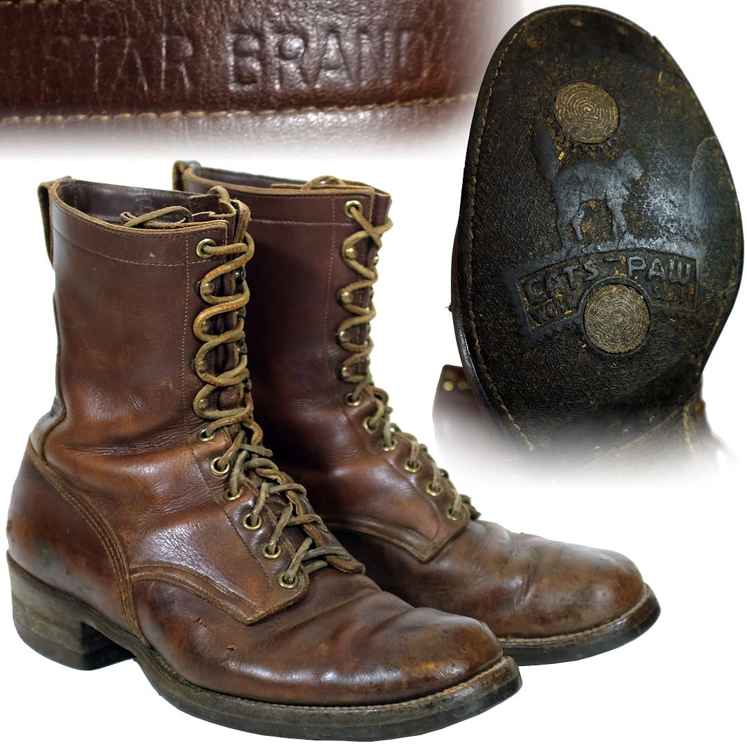 1950s Star Brand work boots | Vintage-Haberdashers Blog